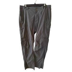 Columbia Convertible Pants Mens Size 36x32 Trail Hiking Omni Shade Granola Gray